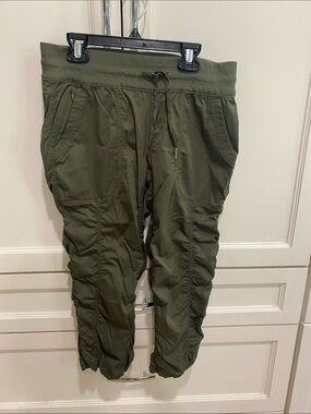 The North Face Olive Green Women's Capris with Drawstring Waist